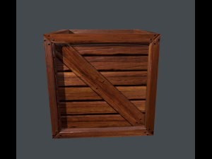 pbr low poly crate Model 3D
