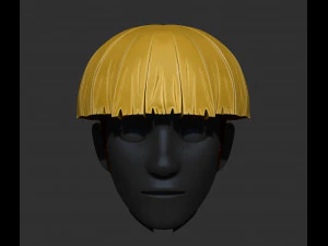 fryzura w stylu cueball zbrush Model 3D