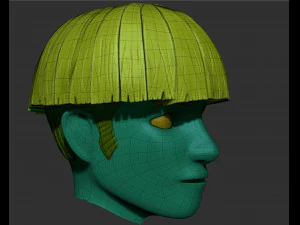 cueball hair style zbrush sculpt 3D Model