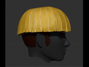 cueball hair style zbrush sculpt 3D Model