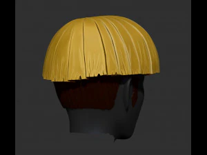 cueball hair style zbrush sculpt 3D Model