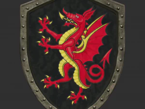 dragon shield sculpt zbrush file 3D Model