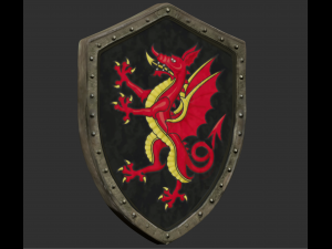 dragon shield sculpt zbrush file Modèle 3D