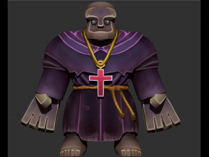 friar ztl sculpt and textures - zbrush model 3D Модель