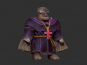 friar ztl sculpt and textures - zbrush model 3Dモデル