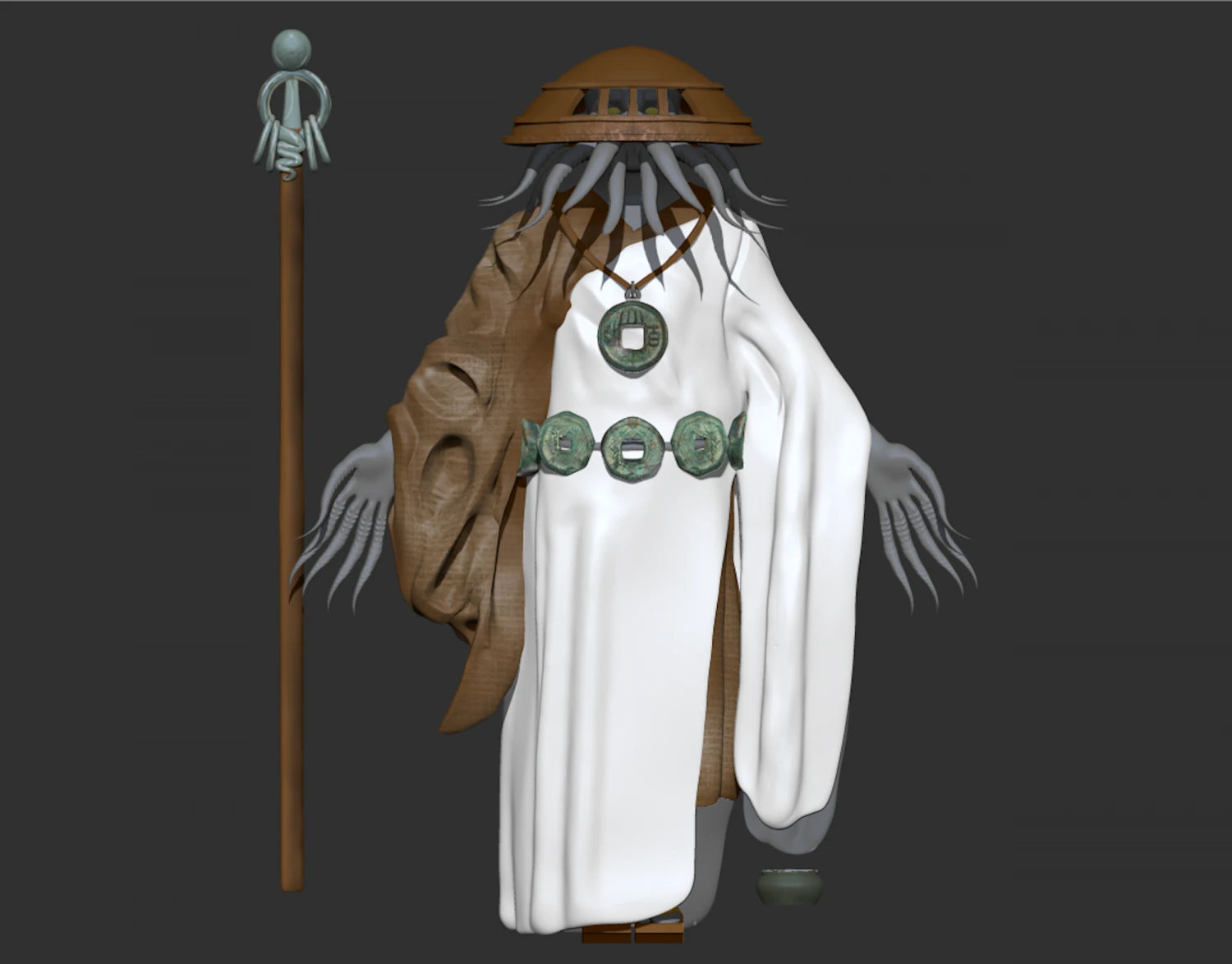 monk character zbrush base model sculpt 3D Model .c4d .max .obj .3ds .fbx .stl .blend