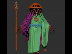 monk character zbrush base model sculpt 3D Модель
