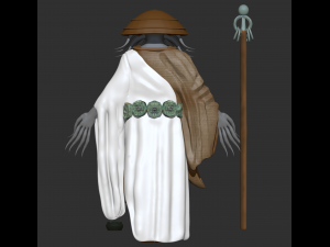 monk character zbrush base model sculpt 3D Модель