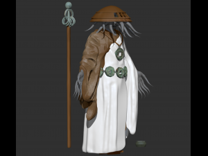 monk character zbrush base model sculpt 3D Модель