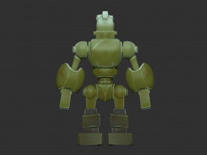 robot toy model zbrush sculpt and polypaint 3D 模型