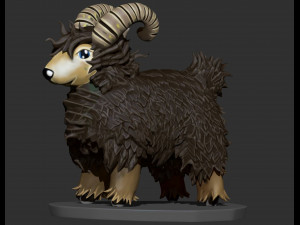 sheep zbrush sculpt and polypaint 3D Model