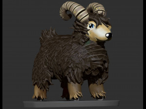 sheep zbrush sculpt and polypaint 3D Model