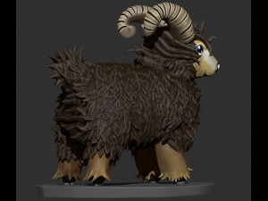 sheep zbrush sculpt and polypaint 3D Model