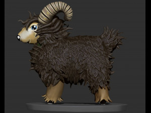 sheep zbrush sculpt and polypaint 3D Model