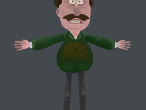shy man hand-painted 3d character 3D Model