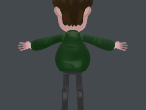 shy man hand-painted 3d character 3Dモデル