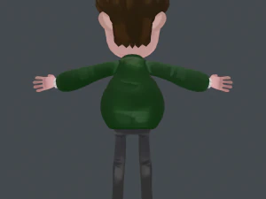 shy man hand-painted 3d character 3D Model