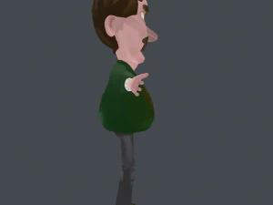 shy man hand-painted 3d character 3D Model