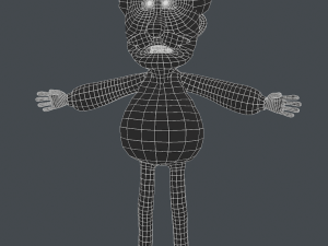 shy man hand-painted 3d character 3Dモデル