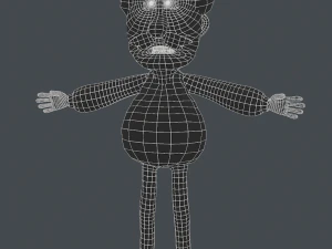 shy man hand-painted 3d character 3D Model