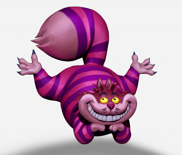 disney chesire cat zbrush sculpture 3D Модель .c4d .max .obj .3ds .fbx .stl .blend 