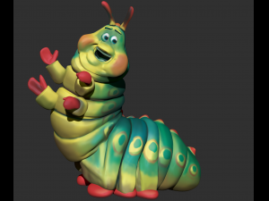 disney heimlich character zbrush sculpt and polypaint Model 3D