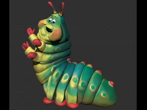 disney heimlich character zbrush sculpt and polypaint Model 3D