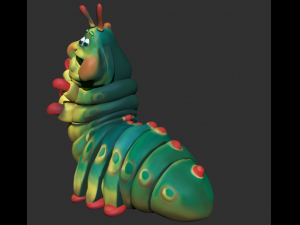 disney heimlich character zbrush sculpt and polypaint Model 3D