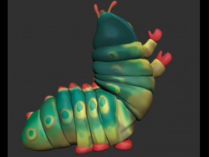 disney heimlich character zbrush sculpt and polypaint Model 3D