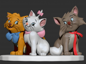 disney aristocats zbrush sculpt and model 3D Model