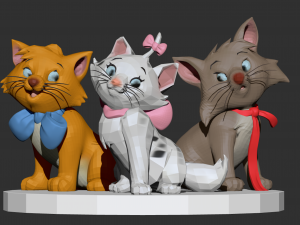 disney aristocats zbrush sculpt and model 3D Model