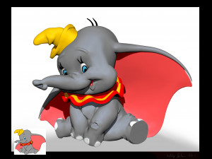 disneys dumbo zbrush sculpt character Model 3D
