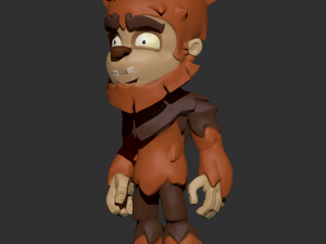 little big foot zbrush sculpt and polypaint 3D Модель