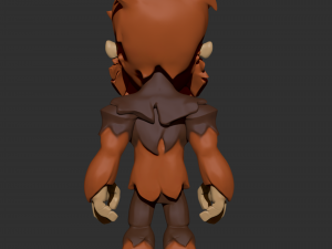 little big foot zbrush sculpt and polypaint 3D Модель