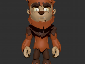 little big foot zbrush sculpt and polypaint 3D Модель