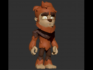little big foot zbrush sculpt and polypaint 3D Модель