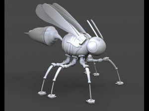 mechanical wasp zbrush sculpture 3D Model