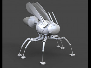 mechanical wasp zbrush sculpture 3D Модель