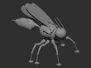 mechanical wasp zbrush sculpture 3D Модель
