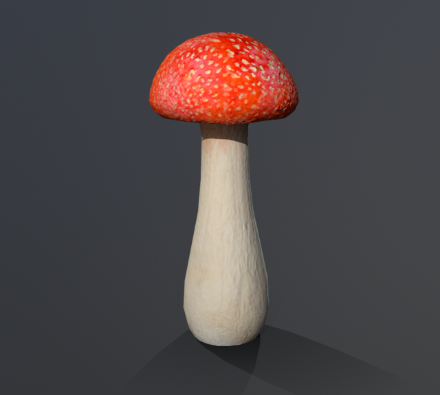mushroom low poly model 3D Модель .c4d .max .obj .3ds .fbx .stl .blend 