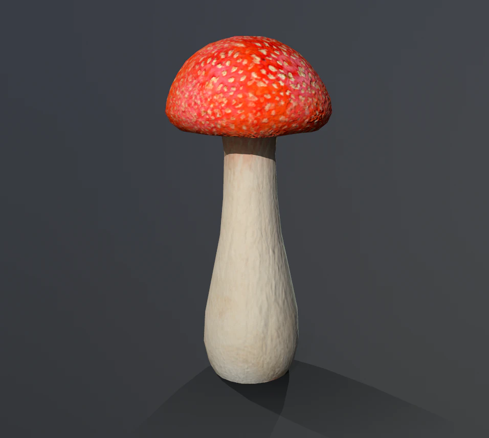 mushroom low poly model 3D Model .c4d .max .obj .3ds .fbx .stl .blend 