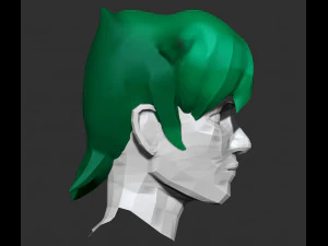 short shag zbrush sculpt and polypaint 3D Model