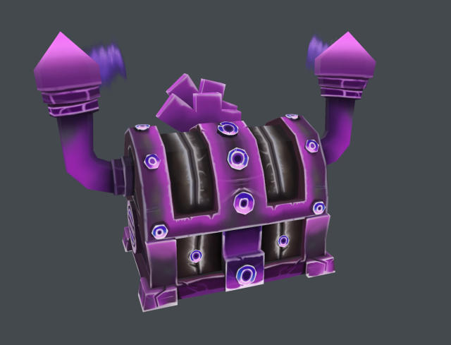 steampunk chest - hand-painted textures 3D 模型 .c4d .max .obj .3ds .fbx .stl .blend 