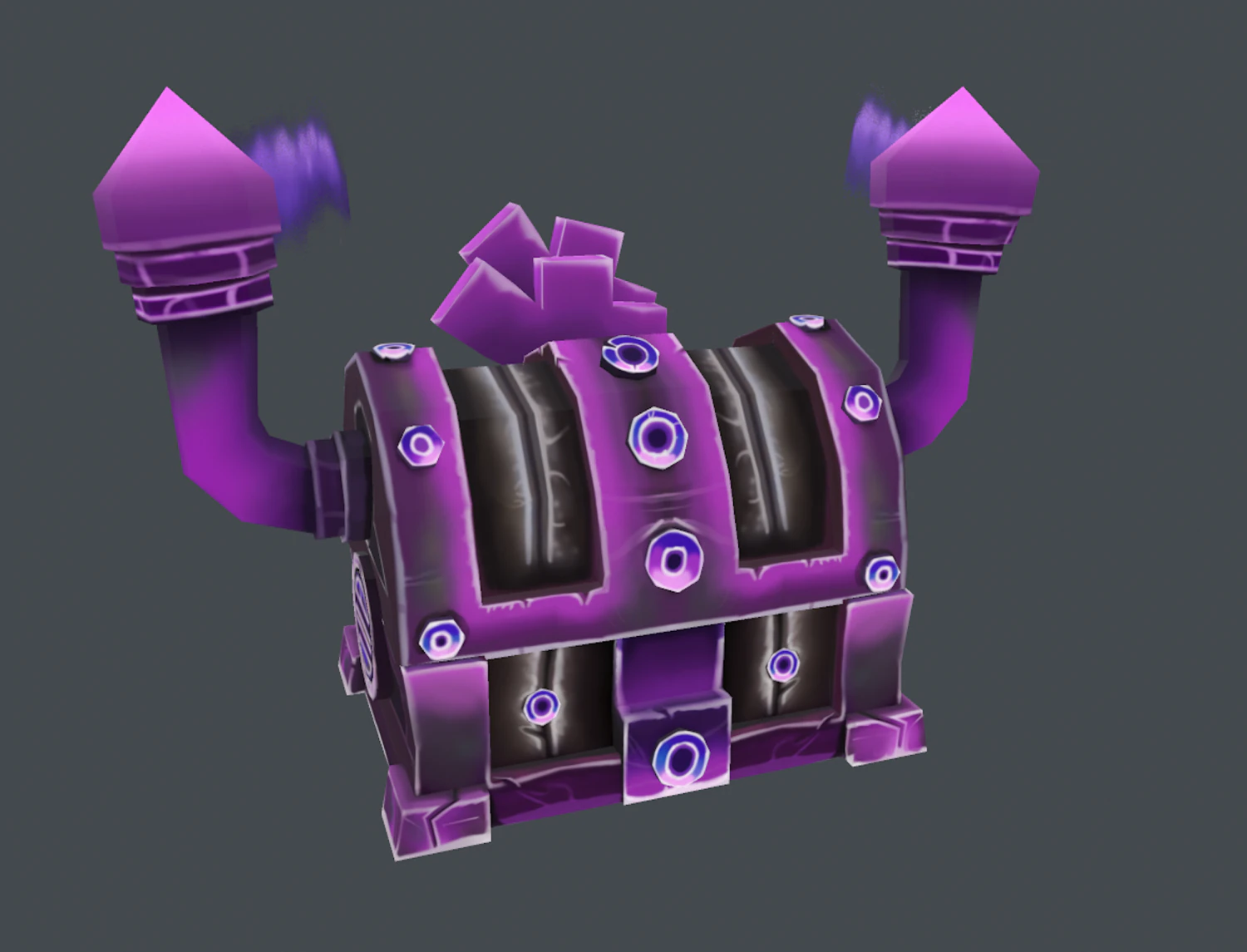steampunk chest - hand-painted textures 3D Model .c4d .max .obj .3ds .fbx .stl .blend