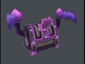 steampunk chest - hand-painted textures 3D Model