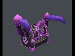 steampunk chest - hand-painted textures 3D Model