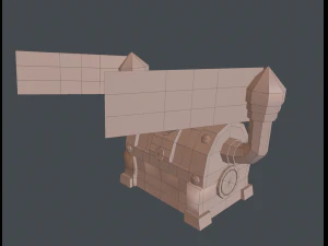 steampunk chest - hand-painted textures 3D Model