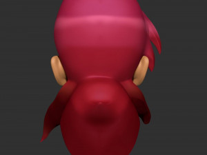 pink hair character zbrush sculpt and polypaint Modèle 3D