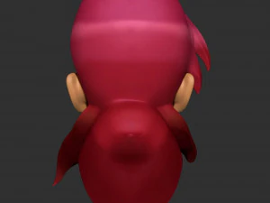 pink hair character zbrush sculpt and polypaint 3D Model