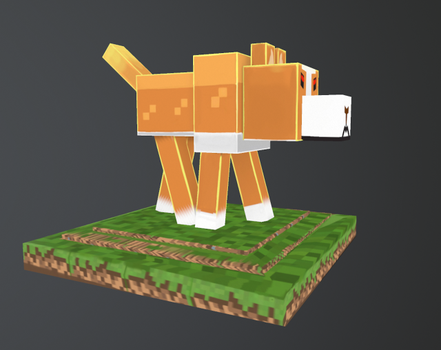 minecraft dog concept character 3D Model in Dog 3DExport